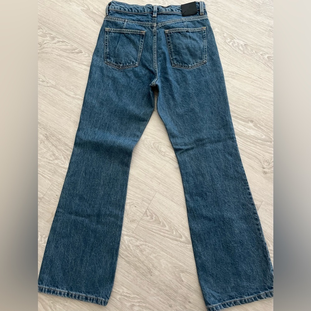 Jeans Massimo Dutti High Waist Stovepipe Seamed Front Med Wash 90s Style 29W - Picture 7 of 12